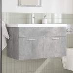 ZNTS Bathroom Sink Cabinet with Built-in Basin and Faucet Concrete Grey 3324890