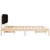 Bed Frame with Upholstered Headboard Black 160 x 200 cm 877826