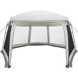 ZNTS Pool Tent with Removable Fly & Mesh Walls Grey 618x532 cm 4100630