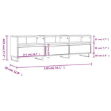 TV Cabinet Grey Sonoma 150x30x44.5 cm Engineered Wood 831306