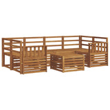 Outdoor Sofa Set 7 pcs Natural Solid Acacia Wood 3374439
