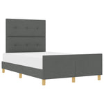 ZNTS Bed Frame Dark Grey 120x200 cm Fabric 3344719