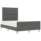 ZNTS Bed Frame Dark Grey 120x200 cm Fabric 3344719