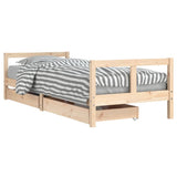 Kids Bed Frame with Drawers 80x200 cm Solid Wood Pine 834405