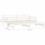 Pull-out Day Bed without Mattress White 2xcm 806956