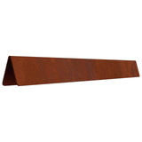 Lawn Edging 450 x 15 cm Weathering Steel Rusty 868026