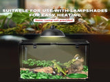 Glass Reptile Terrarium Insect Breeding Tank Vivarium Habitats with Thermometer for Lizards, Horned T3398P349997