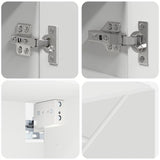 Bathroom Furniture Set 4 pcs White Engineered wood & Metal 3392963