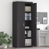Storage Cabinet Black 80 x 40 x200 cm Steel 3406190