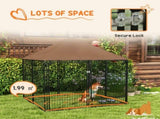 Outdoor Dog Kennel Puppy Play Pen with Canopy Garden Playpen Fence Crate Enclosure Cage Rotating T3398P349619