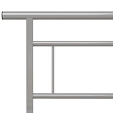 Bed Frame Grey Powder-coated metal, plywood Double Durable 324831