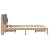 Bed Frame with Headboard Brown 135 x 190 cm Solid Pine Wood 878902