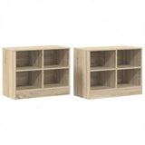 Bed Cabinet 2 pcs Sonoma Oak 66 x 33 x 48 cm Engineered Wood 893725
