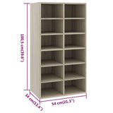 800399 Shoe Rack Sonoma Oak 54x34x100,5 cm Engineered Wood