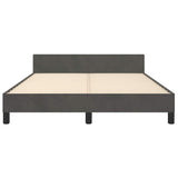 Bed Frame without Mattress Dark Grey 180x200cm Super King Velvet 349909