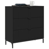 Sideboard with Drawer Black 79.5 x 33 x 82 cm Engineered Wood 883435