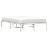 ZNTS Metal Bed Frame without Mattress White 120x190cm 373670