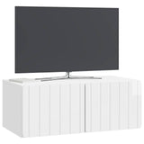 Wall-Mounted TV Cabinet High Gloss White 78.5 x 41 x 30 cm 898349