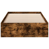 Bed Frame with Drawers without Mattress Smoked Oak 90x200 cm 3280682