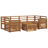 Outdoor Sofa Set 7 pcs Natural Solid Acacia Wood 3374454