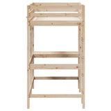 Loft Bed without Mattress 90x190 cm Single Solid Wood Pine 842858