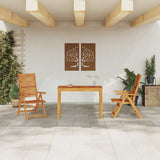 Garden Dining Set 3 pcs Brown Solid Acacia Wood 3375623