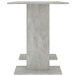 ZNTS Dining Table Concrete Grey 110x60x75 cm Engineered Wood 800247