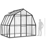 ZNTS Greenhouse with Base Frame Anthracite 6.43 m² Aluminium 3098018