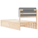 Bed Frame with Upholstered Headboard Light Grey 80 x 200 cm 877659