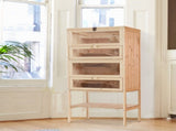 Wooden Large Hamster Cage, Gerbil Cage 4 Layers with Tall Bottom & Storage Shelf T3398P350027