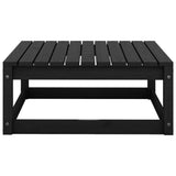 ZNTS 10 Piece Garden Lounge Set Black Solid Pinewood 3075863