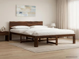 Double Bed Frame with Headboard ROSTOCK Dark Brown 120 x 190 cm 903401