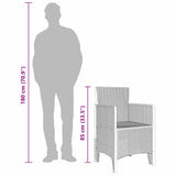 Garden Chair 4 pcs Light Grey 53 x 49 x 85 cm Polypropylene 847483