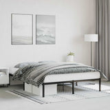 Metal Bed Frame without Mattress Black 160x200cm 373658