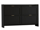 Modern Shoe Cabinet with 4 Flip Drawers, Freestanding Shoe Rack with Open Shelves, Suitable for N896P457053S