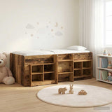 Loft Bed Frame with Cabinet 3 pcs Old Wood Engineered Wood 3423436