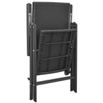 5 Piece Garden Dining Set Black 3060060