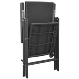 5 Piece Garden Dining Set Black 3060060