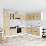 14 Piece Kitchen Cabinet Set Kalmar Sonoma Oak Engineered Wood 3314974