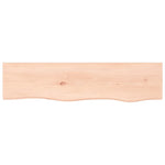 ZNTS Wall Shelf 80x20x6 cm Untreated Solid Wood Oak 363541