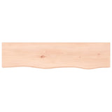 ZNTS Wall Shelf 80x20x6 cm Untreated Solid Wood Oak 363541