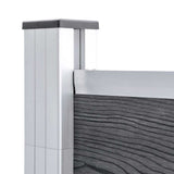 Garden Fence WPC 1564x186 cm Grey 3053232