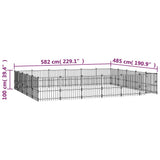 Outdoor Dog Kennel Steel 28.23 m 3124636