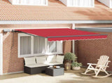 Retractable Awning Red 300 x 250 cm Fabric 3330146
