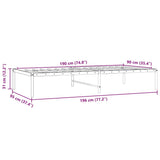Metal Bed Frame without Mattress Black 90x190cm 350838