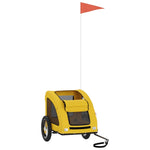 ZNTS Pet Bike Trailer Yellow Oxford Fabric and Iron 93952
