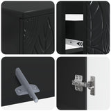 2 Piece Bathroom Cabinet Set DELFT Black Engineered Wood 3418027
