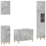 4 Piece Bathroom Cabinet Set ARNHEM Concrete Grey 3417930