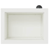 Garden Planter with LED 2 pcs White 30 x 40 x 30 cm Steel 8008073
