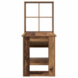 Desk with Shelf Old Wood 122 x 67 x 145 cm Engineered Wood 3337263